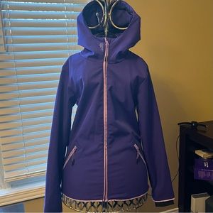 Bench Jacket- all season, lightweight with thin fleece lining, hood